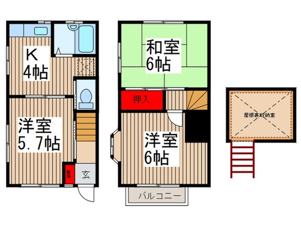 野田セイザンパ－トⅠの物件間取画像